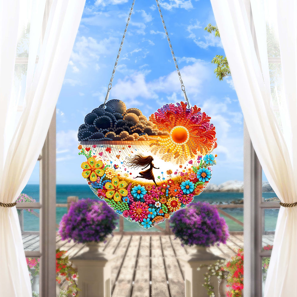 Ocean Waves 5D DIY Diamond Painting Dots Pendant Rhinestone Diamond Art Pendants