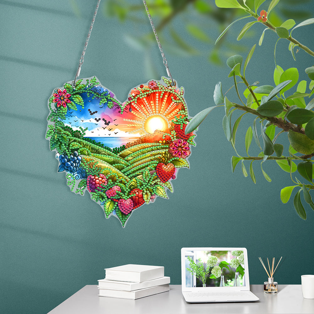 Ocean Waves 5D DIY Diamond Painting Dots Pendant Rhinestone Diamond Art Pendants