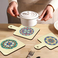 Load image into Gallery viewer, 4Pcs Bird Diamond Art Place Mats Round Diamond Painting Table Mats for Beginners