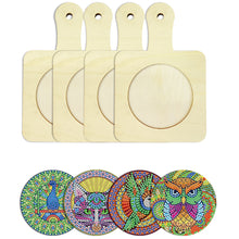 Load image into Gallery viewer, 4Pcs Bird Diamond Art Place Mats Round Diamond Painting Table Mats for Beginners