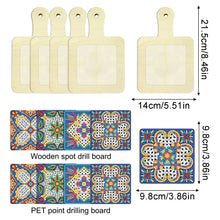 Load image into Gallery viewer, 4Pcs Bird Diamond Art Place Mats Round Diamond Painting Table Mats for Beginners