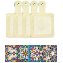 Load image into Gallery viewer, 4Pcs Bird Diamond Art Place Mats Round Diamond Painting Table Mats for Beginners