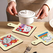 Load image into Gallery viewer, 4Pcs Bird Diamond Art Place Mats Round Diamond Painting Table Mats for Beginners