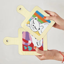 Load image into Gallery viewer, 4Pcs Bird Diamond Art Place Mats Round Diamond Painting Table Mats for Beginners