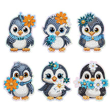 Load image into Gallery viewer, 6Pcs Penguin Diamond Painting Fridge Magnet Diamond Art Magnets Decals