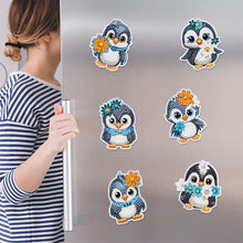 Load image into Gallery viewer, 6Pcs Penguin Diamond Painting Fridge Magnet Diamond Art Magnets Decals