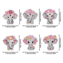 Load image into Gallery viewer, 6Pcs Elephant Diamond Painting Fridge Magnet Diamond Art Magnets Decals