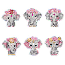 Load image into Gallery viewer, 6Pcs Elephant Diamond Painting Fridge Magnet Diamond Art Magnets Decals
