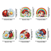 Load image into Gallery viewer, 6Pcs Ladybug Diamond Painting Fridge Magnet Diamond Art Magnets Decals