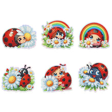 Load image into Gallery viewer, 6Pcs Ladybug Diamond Painting Fridge Magnet Diamond Art Magnets Decals