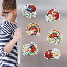 Load image into Gallery viewer, 6Pcs Ladybug Diamond Painting Fridge Magnet Diamond Art Magnets Decals