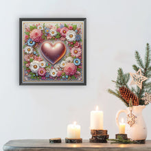 Load image into Gallery viewer, Diamond Painting - Partial Special Shaped - Wreath love (30*30CM)