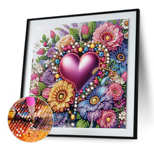 Load image into Gallery viewer, Diamond Painting - Partial Special Shaped - Flower love (30*30CM)