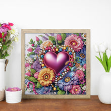 Load image into Gallery viewer, Diamond Painting - Partial Special Shaped - Flower love (30*30CM)