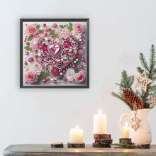 Load image into Gallery viewer, Diamond Painting - Partial Special Shaped - Pink rose love (30*30CM)