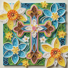 Load image into Gallery viewer, Diamond Painting - Partial Special Shaped - Daffodil cross (30*30CM)