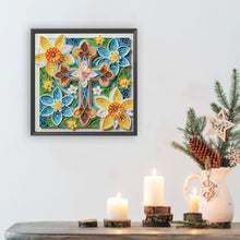 Load image into Gallery viewer, Diamond Painting - Partial Special Shaped - Daffodil cross (30*30CM)