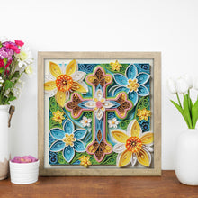Load image into Gallery viewer, Diamond Painting - Partial Special Shaped - Daffodil cross (30*30CM)