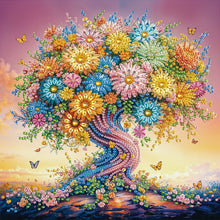 Load image into Gallery viewer, Diamond Painting - Partial Special Shaped - Colorful flower tree (30*30CM)