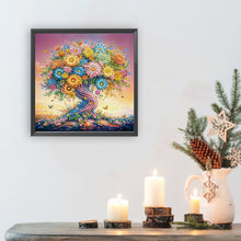 Load image into Gallery viewer, Diamond Painting - Partial Special Shaped - Colorful flower tree (30*30CM)