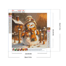 Load image into Gallery viewer, Diamond Painting - Full Round - Snowman snow scene (30*30CM)