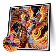 Load image into Gallery viewer, Diamond Painting - Partial Special Shaped - Flame dragon lovers (30*30CM)
