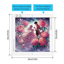 Load image into Gallery viewer, Diamond Painting - Partial Special Shaped - Flower sea lovers (30*30CM)