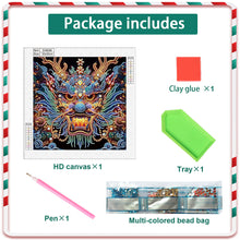Load image into Gallery viewer, Diamond Painting - Partial Special Shaped - Fluorescence dragon (30*30CM)