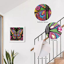 Load image into Gallery viewer, Diamond Painting - Partial Special Shaped - Butterfly with black background (30*30CM)