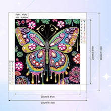 Load image into Gallery viewer, Diamond Painting - Partial Special Shaped - Butterfly with black background (30*30CM)