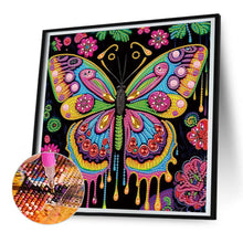Load image into Gallery viewer, Diamond Painting - Partial Special Shaped - Butterfly with black background (30*30CM)