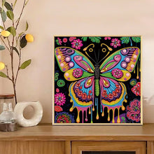 Load image into Gallery viewer, Diamond Painting - Partial Special Shaped - Butterfly with black background (30*30CM)