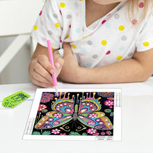 Load image into Gallery viewer, Diamond Painting - Partial Special Shaped - Butterfly with black background (30*30CM)