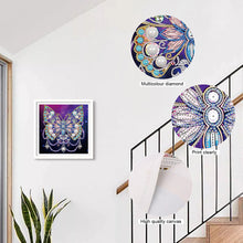 Load image into Gallery viewer, Diamond Painting - Partial Special Shaped - Butterfly with black background (30*30CM)