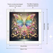 Load image into Gallery viewer, Diamond Painting - Partial Special Shaped - Butterfly with black background (30*30CM)