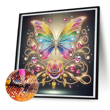 Load image into Gallery viewer, Diamond Painting - Partial Special Shaped - Butterfly with black background (30*30CM)