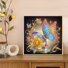 Load image into Gallery viewer, Diamond Painting - Partial Special Shaped - Butterfly with black background (30*30CM)
