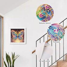 Load image into Gallery viewer, Diamond Painting - Partial Special Shaped - Butterfly with black background (30*30CM)