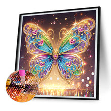 Load image into Gallery viewer, Diamond Painting - Partial Special Shaped - Butterfly with black background (30*30CM)