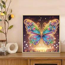Load image into Gallery viewer, Diamond Painting - Partial Special Shaped - Butterfly with black background (30*30CM)