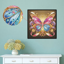 Load image into Gallery viewer, Diamond Painting - Partial Special Shaped - Butterfly with black background (30*30CM)
