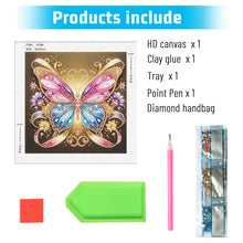 Load image into Gallery viewer, Diamond Painting - Partial Special Shaped - Butterfly with black background (30*30CM)