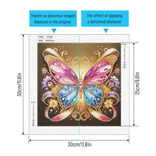Load image into Gallery viewer, Diamond Painting - Partial Special Shaped - Butterfly with black background (30*30CM)
