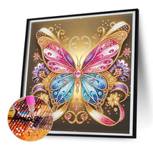 Load image into Gallery viewer, Diamond Painting - Partial Special Shaped - Butterfly with black background (30*30CM)