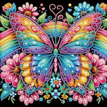 Load image into Gallery viewer, Diamond Painting - Partial Special Shaped - Butterfly with black background (30*30CM)