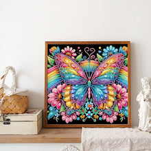 Load image into Gallery viewer, Diamond Painting - Partial Special Shaped - Butterfly with black background (30*30CM)