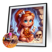 Load image into Gallery viewer, Diamond Painting - Full Round - Skull primitive orange-haired girl (30*30CM)