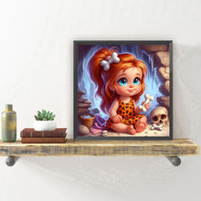 Load image into Gallery viewer, Diamond Painting - Full Round - Skull primitive orange-haired girl (30*30CM)