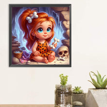 Load image into Gallery viewer, Diamond Painting - Full Round - Skull primitive orange-haired girl (30*30CM)