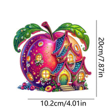 Load image into Gallery viewer, Double Sided Special Shape Apple House Diamond Painting LED Light Ornaments